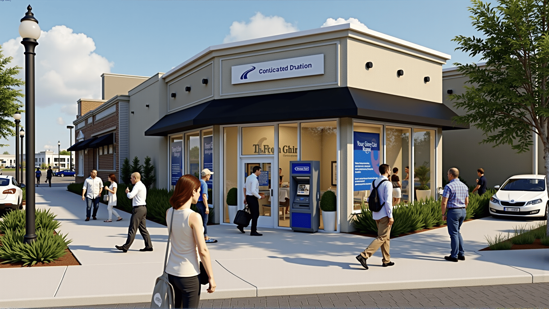 Credit union branch exterior