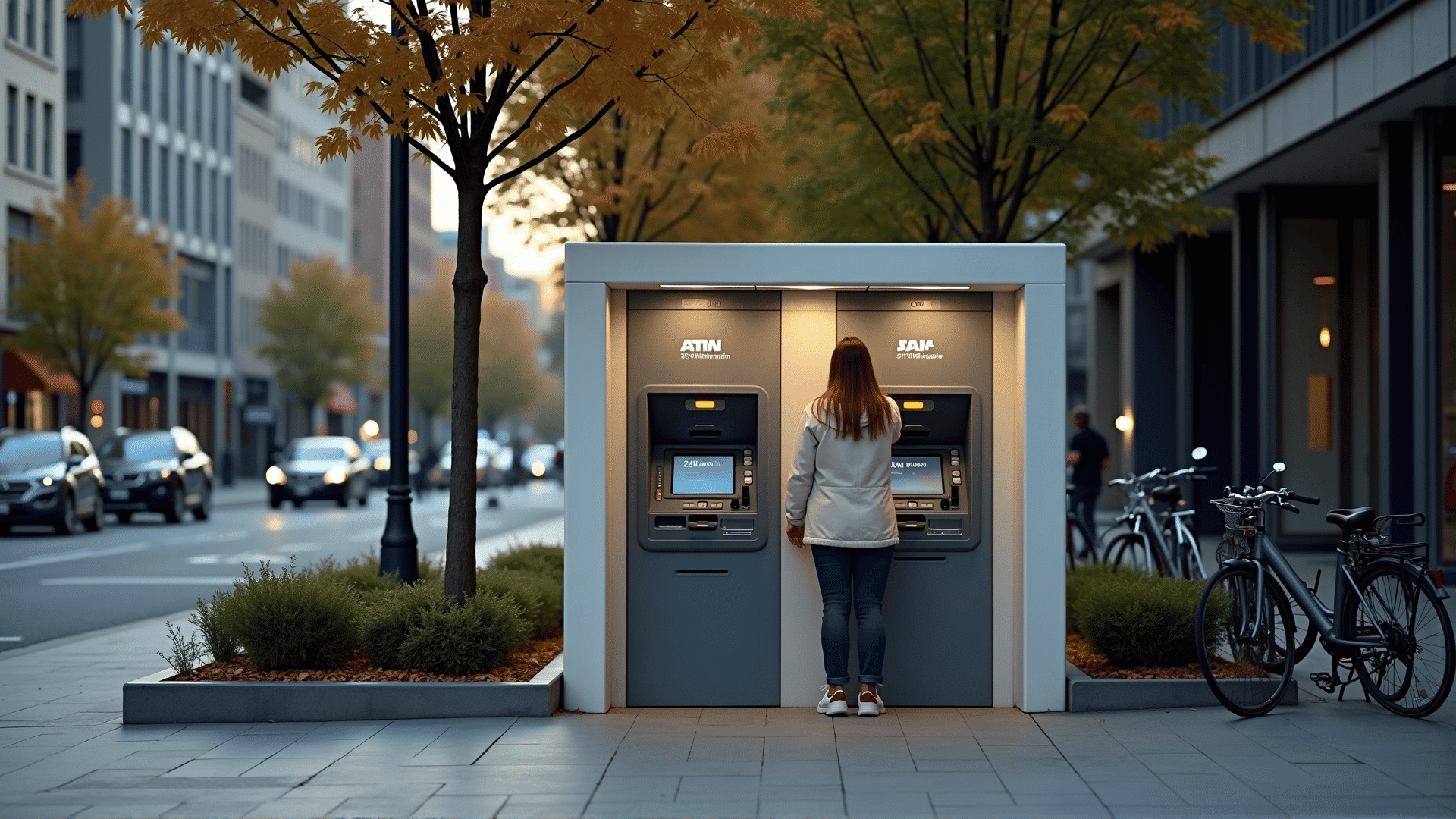 ATM machine in a convenient location